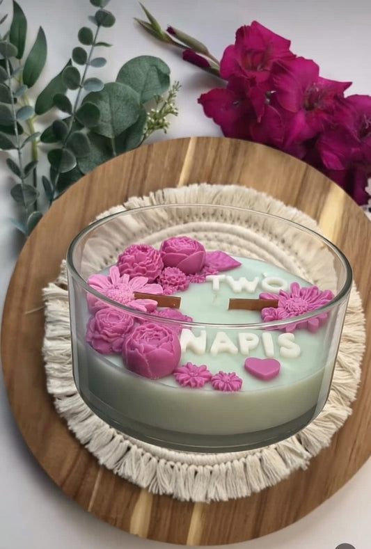 Duża świeca z napisem