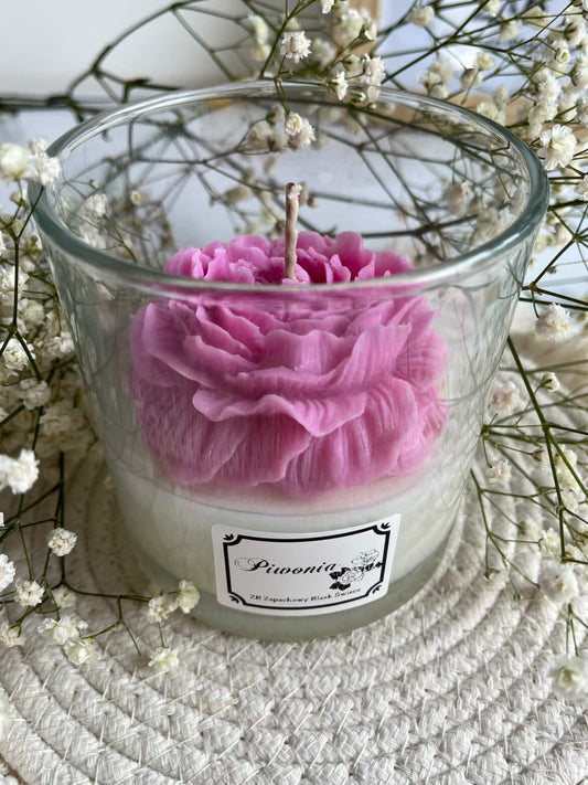 Świeca sojowa z piwonią